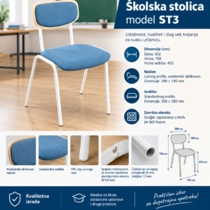 Školska stolica Model: ST 3
